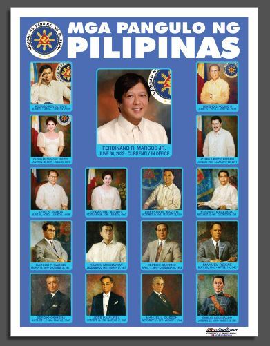 MGA PANGULO NG PILIPINAS EDUCATIONAL POSTER TARPAULIN FOR KIDS SMALL ...