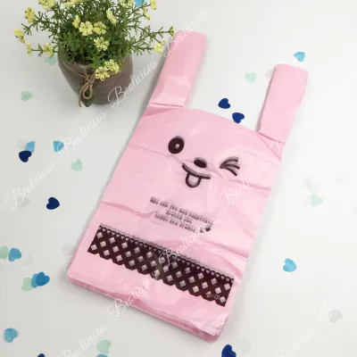 50pcs Cute Plastic Bag Goodies Bags Kindergarten Gift Doorgift for Kenduri Birthday Party Food and Event