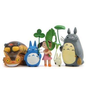 PRAISEDTU Anime Miyazaki Anime Doll Toys Doll ornaments Toy Figures Studio Ghibli My Neighbor Figurine Hayao Model Toys Totoros Cat Figurine Model