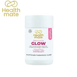 【BUY 1 FREE 1】Healthmate USA Imported GLOW 60 Tablets Biotin Nano Collagen Vitamin B Complex Omega-3 Strawberry Flavor