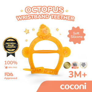 COCONI Octopus Wristband Teether With Case | Mainan Gelang Gigit Bayi Anak Dapat Kotak