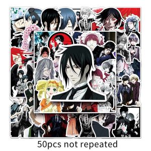 50PCS kartun Black Butler Anime Sticker pelajar alat tulis beg sekolah Notebook pensil Box Sticker kalis air hiasan