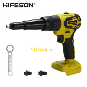 HIFESON Brushless Electric Automatic Rivet G-u-n Tool Riveter Cordless Rivets Nails Tool Rechargeble Riveting Machine For 3.2mm-4.8mm Nails Without Battery