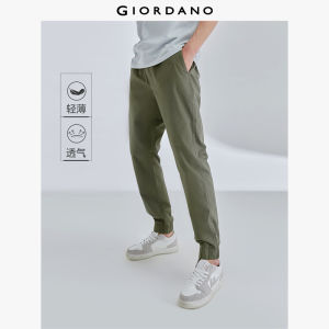 Giordano Official กางเกงขายาวผู้ชาย กางเกงวอร์มขายาว สไตล์เกาหลี 01119066