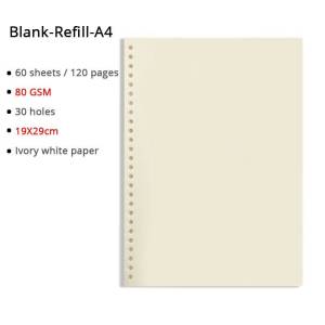 YF A4 A5 Loose Leaf Notebook Refillable Blank/Line/Grid/Cornell Inner Sketchbook Plastic School Office Supplies Stationeri FY