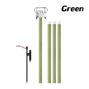 เสาแขวนตะเกียง แขวนไฟ  แบบปักลงดิน ประกอบและถอดเก็บง่าย ขนาดพกพา น้ำหนักเบา พร้อมถุงเก็บอย่างดี