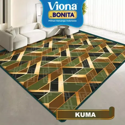 Bonita KARPET BUSA VIONA LUMINOR 16mm Anti Selip 3D Printing Motif Elegan Ukuran XL 190x270cm