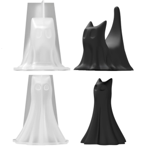 High Precisions Silicones Molds Cats Figurine Epoxy Resins Casting Molds With Detailed Carving And Reusable