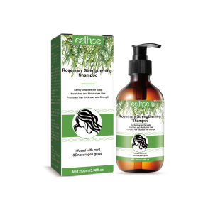 Eelhoe Rosemary Strengthening Shampoo Deeply Cleansing and Massaging Scalp Rosemary Mint Shampoo Repair Split Ends Dry Frizzy Effective Nourish Roots Relieve Itch Reduce Dandruff Promote Hair Growth Product