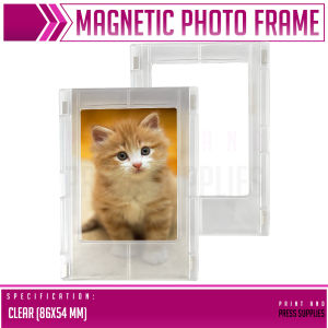 PP Supplies - Magnetic Photo Frame Clear Acrylic 86x54mm