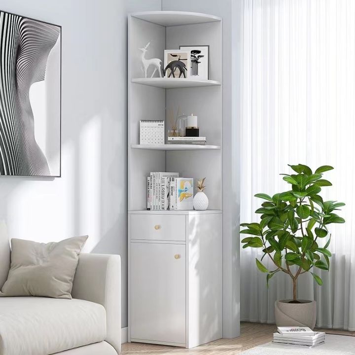 Simple Corner Corner Storage Display Rack for Bedroom