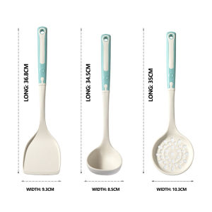 🌟 Silicone Kitchen Tool Set (3 Pcs) | Scratch-Free for Non-Stick Cookware | High Heat Resistance | Kuala Lumpur Hot Sale