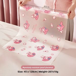 (1.2M)100% Authentic Sanrio Melody Table Mats Placemats Transparent Drawer Mats Oil-proof Moisture-proof Dirty-proof Waterproof Environmentally Friendly Odorless PEVA Material LFB358 LFB35