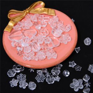 30g Transparent Color Acrylic Spacer Beads Butterfly Rose Flower Snowflake Pumpkin Beads For DIY Bracelets Jewelry Making Accessories