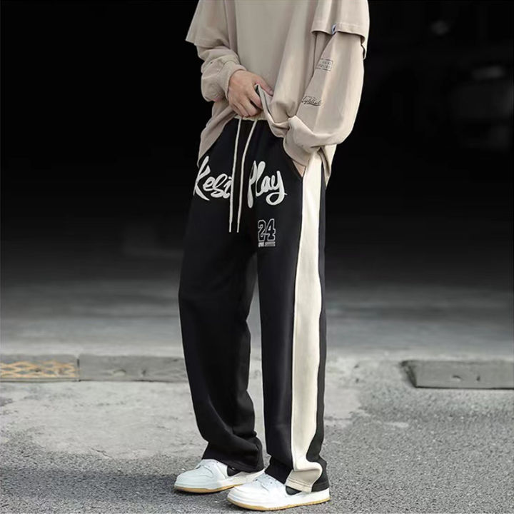 wide leg baggy sweat pants for men original korean slocks pants