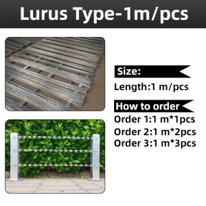 Razor Barbed Wire 10m 50m Razor Wire Penjara Galvanized Razor Jenis Lurus dawai kawat duri Dawai pagar berduri