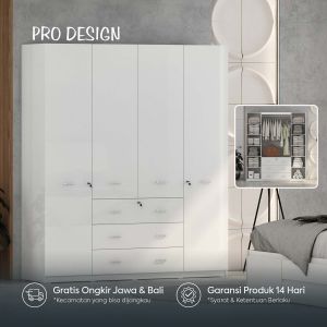 Pro Design Belvis BLVWD 190 Lemari Pakaian 4 Pintu