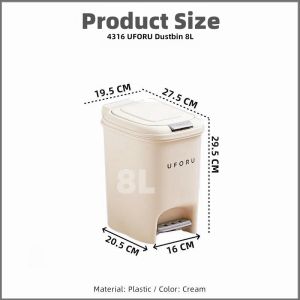 COLOGO 🥇 Foot Pedal Hygiene Durable Luxury Design With Cover Large Capacity  Kitchen Trash Can