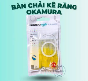 Bàn Chải Kẽ Răng Okamura Asahi Dạng Chữ I – Bịch 8 Cái Làm Sạch Sâu Êm Dịu Kẽ Răng