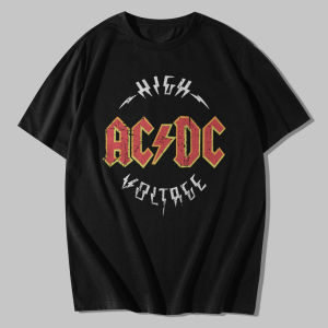 Kaos band oversize ACDC high voltage rock legend t shirt pria wanita dewasa