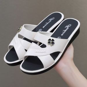 ZEEMIN 2024 New Womens Summer Wedges Slippers Soft Sole Non Slip Open Toe Hollow Home Slippers Outdoor Slippers Sandals
