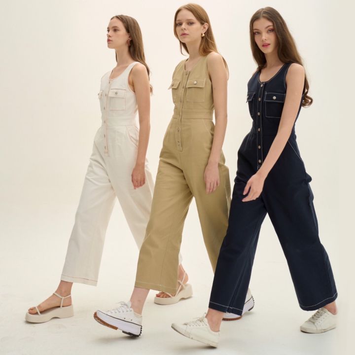 TRIKUL Ordinary - Blake Jumpsuit จั๊มสูทยีนส์ขายาว | Lazada.co.th