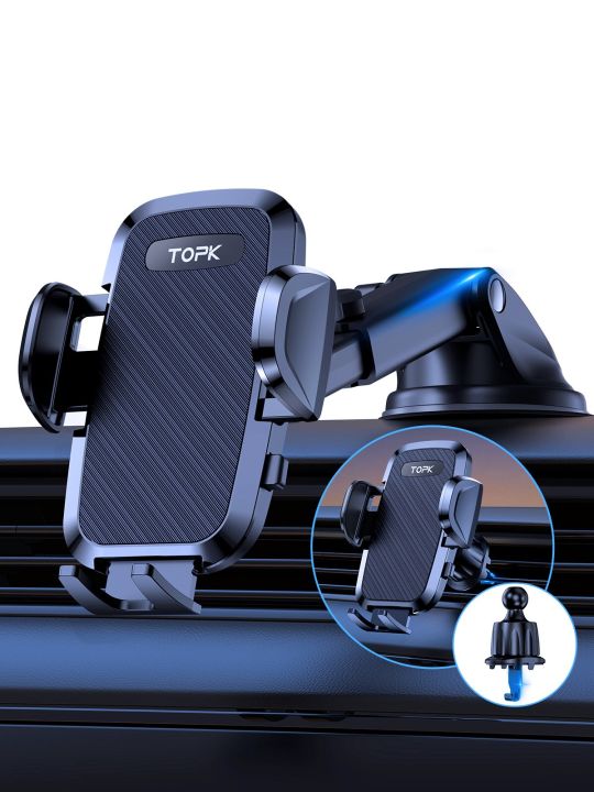 TOPK D36 Car Phone Holder Adjustable Car Phone Mount Cradle Super