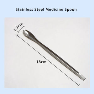 Isi 3 Stainless Steel Medicine Spoon Lab Spoon Spatula Digunakan Untuk Pengambilan Sampel Reagen