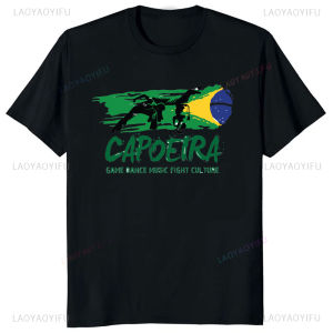 Vintage Capoeira Game Dance Music Fight Culture Printed Tshirt Brazilian Faith Streetwear Short Sleeve Man T-shirt Women Tees