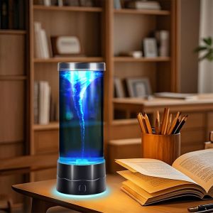 DVFDA USB Tornado Motion Mood Lamp 7 Color Changing Mini LED Tornado Night Light Curiosity Lamps Atmosphere Lamp Sensory Twister Lamp Home Decoration