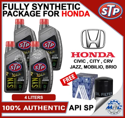 STP 5W-30 HIGH MILEAGE 4 LITERS FOR HONDA CITY CIVIC JAZZ CRV BRIO MOBILIO FULLY SYNTHETIC