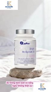 CanPrev Iron Bis-Glycinate 20 Women  Sắt Hữu Cơ Albion® Hỗ Trợ Tạo Hồng Cầu & Bổ Sung Sắt - - Bổ sung Vitamin C hỗ trợ hấp thu sắt  - Bổ sung Folate hoạt tính (5-MTHF) và Vitamin B12 dạng Methylcobalamin  - Có thêm Magie và Đồng giúp hỗ trợ quá trình t