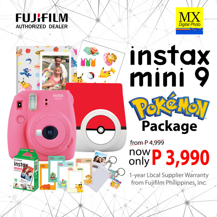 Authentic Fujifilm Instax Mini Pokemon Package – Flamingo Pink