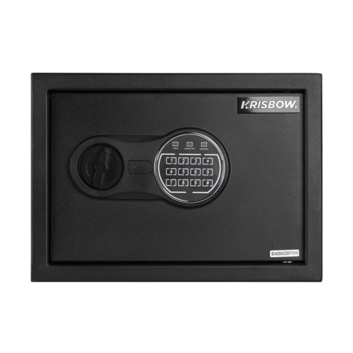 Krisbow Brangkas Besi / Safety Box Hitam ukuran 35x25x25 cm | Lazada ...