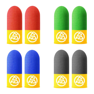 Premium Silver Fiber Gaming Finger Sleeves With Luminescent Design Multiple Device Compatibility And Ergonomic Fit 2pcs