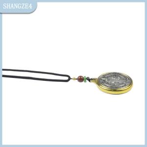 【SHANGZE4】 Saint Benedict Medal Pendant Necklace Exorcism Charms Protection From Jewelry Gift
