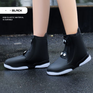 รุ่นใหม่สําหรับผู้ชายและผู้หญิงรองเท้ากันฝน รองเท้ากันน้ำ ถุงคลุมรองเท้ากันน้ํา รองเท้ากันลื่นยางกันลื่น รองเท้ากันน้ำสำหรับเดินทางกลางแจ้ง