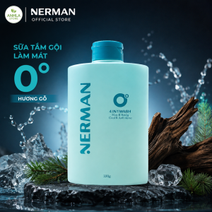 Sữa Tắm Gội Nam 4in1 Nerman Làm Mát 0 Độ Dung Tích 330ml – Hương Gỗ Nam Tính Lịch Lãm