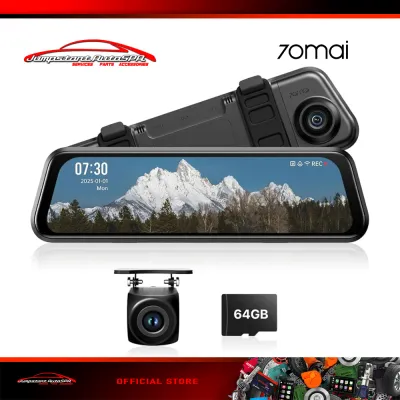 70mai Rearview Dash Cam S410 SET 2.5K QHD Car Dash Camera with Super Night Vision Parking Mode Full-Screen Backup View Wi-Fi App Control