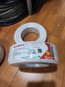 DÂY ĐIỆN CADIVI ĐÔI MỀM 1 VỎ 2x32 - Vcmd 2x1.0 Sợi Đồng Cuộn 100 Mét