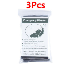1-3PCS Emergency Blanket Outdoor Survival First Aid Kit Windproof Insulation Lifesaving PET Foil Thermal Military Rescue Blanket