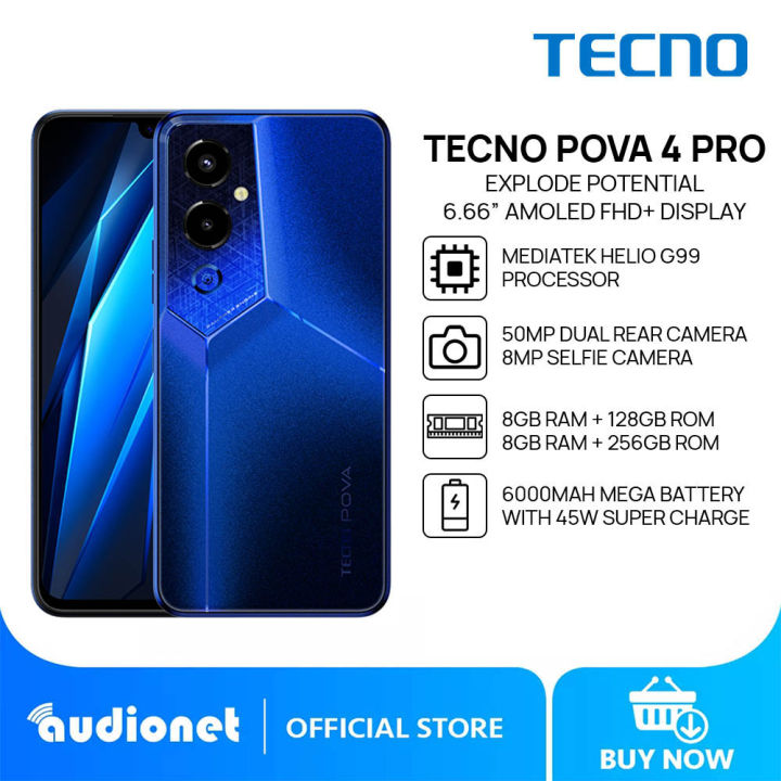 Tecno POVA 4 Pro Smartphone | 8GB RAM + 128GB / 256GB ROM | Helio G99 ...
