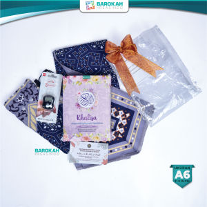 Promo Ramadhan dan Lebaran - Kado Untuk Cewe Hampers Alquran Cantik A6 Sajadah Pouch Tasbih Digital