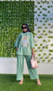 Setelan viral kaos combed jumbo setelan Kaos viral sablon wanita jumbo setelan Kaos terbaru 2022