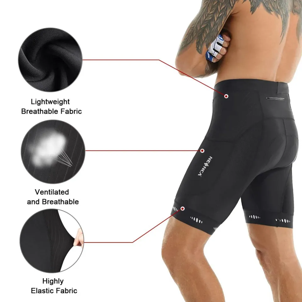 NEENCA Cycling Shorts with Back Pocket 5D Gel Padded Bike Shorts