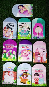 Amplop lebaran angpau isi 10 pcs karakter muslim