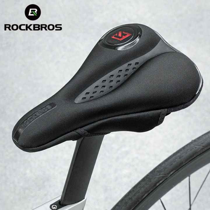 ROCKBROS Bicycle Saddle Cover Gel Liquid Silicone Bike Seat Cover Hollow  Breathable Comfortable Soft Memory Sponge Bike Seat Cushion MTB Road Bike 