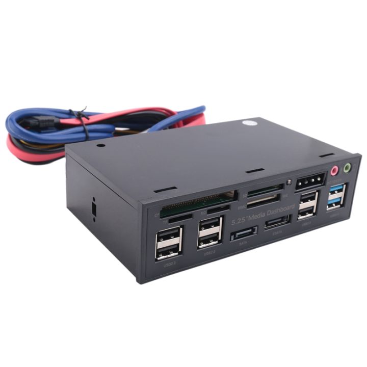 Multi Drive Computer Case (XAWS) 5.25 Inch Usb 3.0 Front Panel Pc Usb 3.0/2.0 Hub E-Sata Sata ...