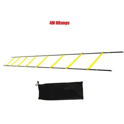 SPORTS XU Yellow Agility Training Obstacle Rope PP Nylon rope Adjustable Agility Training Ladder Fitness Rungs Speed Ladder