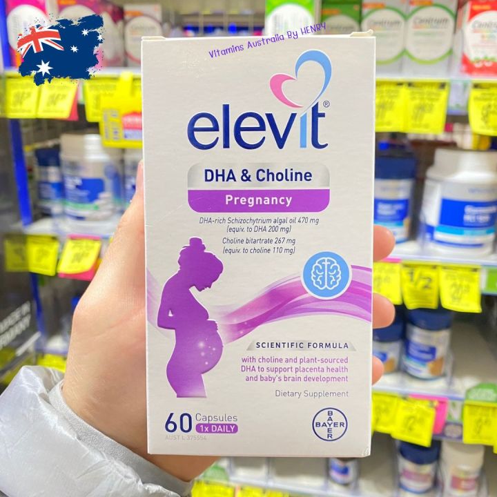 Elevit DHA+Choline For Pregnancy and Breastfeeding capsules 60 pack (ทานได้ 60 วัน) Lazada.co.th